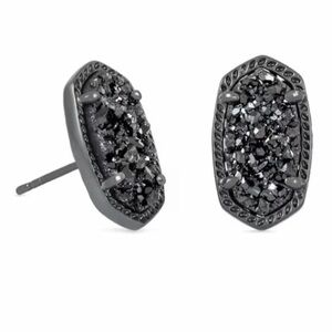 Elegant Black Stud Earrings Kendra Scott